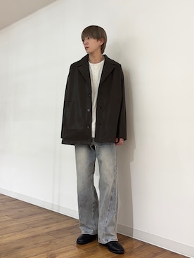 「季節の変わり目羽織コーデ」｜「アイテム（その他アウター）」を使った、りゅーとさん（メンズ・172cm）の秋コーディネート