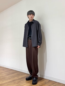 「アイテム（スラックス）」を使った、りゅーとさん（メンズ・172cm）の夏コーディネート