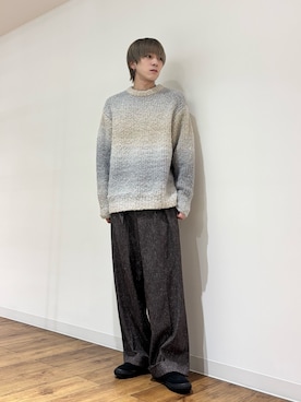 「SENSE OF PLACE by URBAN RESEARCH（センスオブプレイスバイアーバンリサーチ）のネップワイドダブルスラックス（スラックス）」を使った、りゅーとさん（メンズ・172cm）の秋コーディネート