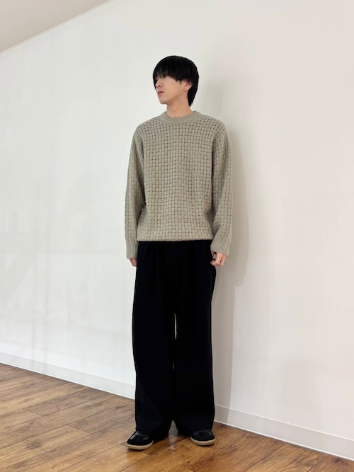 セール】ジャージメルトンタックワイドパンツ（スラックス