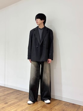 「SENSE OF PLACE by URBAN RESEARCH（センスオブプレイスバイアーバンリサーチ）のアイテム（テーラードジャケット）」を使った、りゅーとさん（メンズ・172cm）の冬コーディネート