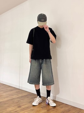 「SMELLY（スメリー）のアイテム（キャップ）」を使った、りゅーとさん（メンズ・172cm）の夏コーディネート