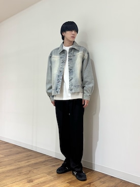 「アイテム（デニムジャケット）」を使った、りゅーとさん（メンズ・172cm）の秋コーディネート