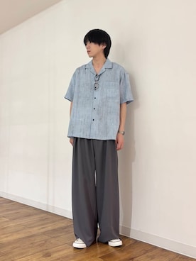 「URBANRESEARCH」｜「アイテム（スラックス）」を使った、りゅーとさん（メンズ・172cm）の夏コーディネート