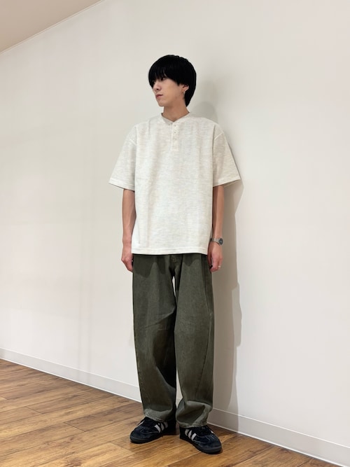 ヘンリーネックカノコプルオーバー