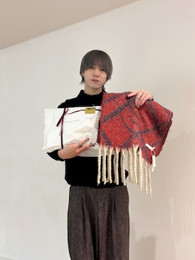 「アイテム（マフラー）」を使った、りゅーとさん（メンズ・172cm）の冬コーディネート