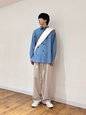 「URBANRESEARCH」｜「アイテム（スラックス）」を使った、りゅーとさん（メンズ・172cm）の冬コーディネート