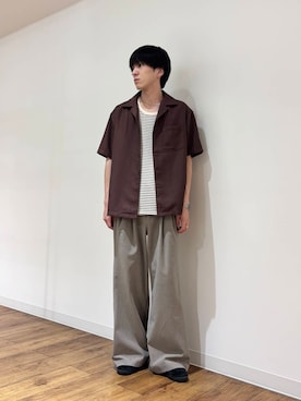 「URBANRESEARCH」｜「アイテム（スラックス）」を使った、りゅーとさん（メンズ・172cm）の夏コーディネート