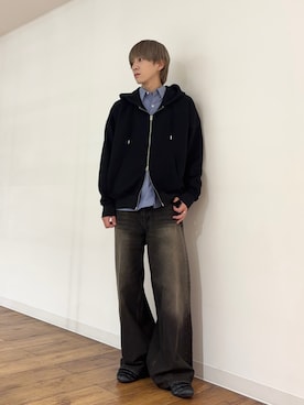「SENSE OF PLACE by URBAN RESEARCH（センスオブプレイスバイアーバンリサーチ）のアイテム（パーカー）」を使った、りゅーとさん（メンズ・172cm）の秋コーディネート
