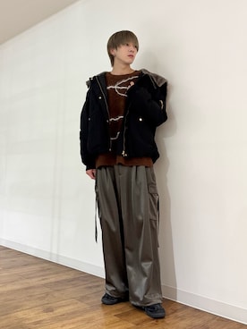 「SENSEOFPLACE」｜「アイテム（ブルゾン）」を使った、りゅーとさん（メンズ・172cm）の秋コーディネート