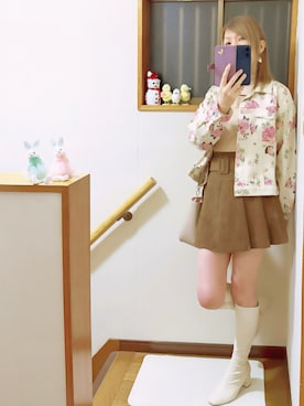 「アイテム（デニムジャケット）」を使った、mami太郎さん（レディース・162cm）の秋コーディネート