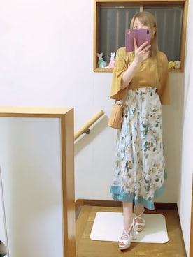 「アイテム（スカート）」を使った、mami太郎さん（レディース・162cm）の夏コーディネート