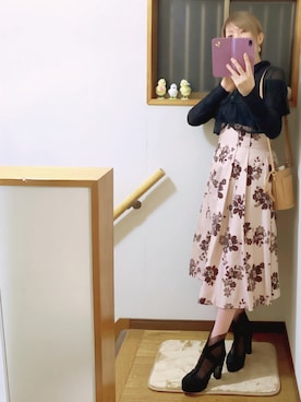 「アイテム（ピアス（両耳用））」を使った、mami太郎さん（レディース・162cm）の秋コーディネート