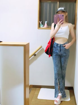 「アイテム（ピアス（両耳用））」を使った、mami太郎さん（レディース・162cm）の夏コーディネート