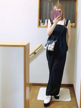 「アイテム（オールインワン・サロペット）」を使った、mami太郎さん（レディース・162cm）の夏コーディネート