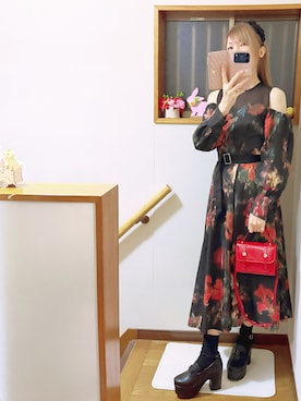 「アイテム（カチューシャ）」を使った、mami太郎さん（レディース・162cm）の冬コーディネート