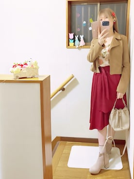 「GRL（グレイル）のアイテム（シューズ）」を使った、mami太郎さん（レディース・162cm）の春コーディネート