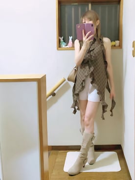「アイテム（ピアス（両耳用））」を使った、mami太郎さん（レディース・162cm）の夏コーディネート