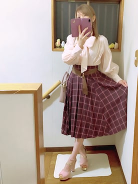 「アイテム（イヤリング）」を使った、mami太郎さん（レディース・162cm）の秋コーディネート