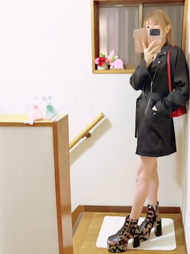 「アイテム（ムートンコート）」を使った、mami太郎さん（レディース・162cm）の冬コーディネート