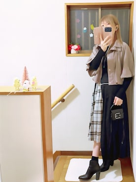 「HARE（ハレ）のアイテム（シューズ）」を使った、mami太郎さん（レディース・162cm）の春コーディネート