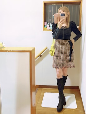 「ツイード」｜mami太郎さん（レディース・162cm）の秋コーディネート