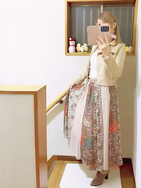 「アイテム（ブーティ）」を使った、mami太郎さん（レディース・162cm）の秋コーディネート