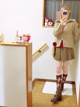 「アイテム（ソックス/靴下）」を使った、mami太郎さん（レディース・162cm）の冬コーディネート