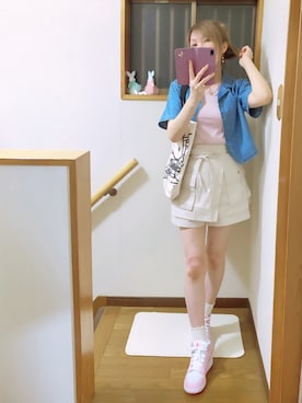 「デニムシャツ」｜mami太郎さん（レディース・162cm）の秋コーディネート