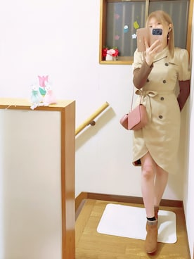 「EATME（イートミー）のアイテム」を使った、mami太郎さん（レディース・162cm）の春コーディネート