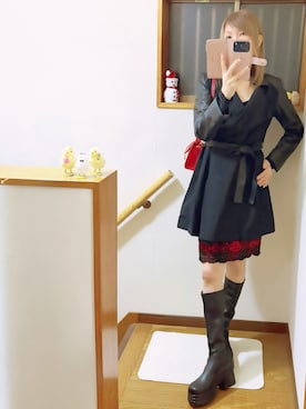 「アイテム（ピアス（両耳用））」を使った、mami太郎さん（レディース・162cm）の秋コーディネート