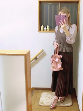 「アイテム（ピアス（両耳用））」を使った、mami太郎さん（レディース・162cm）の秋コーディネート