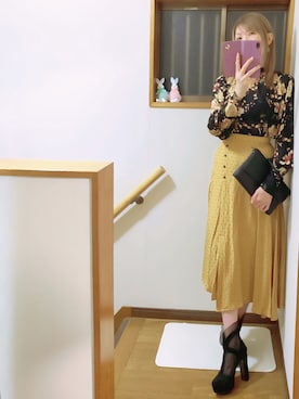 「アイテム（クラッチバッグ）」を使った、mami太郎さん（レディース・162cm）の秋コーディネート