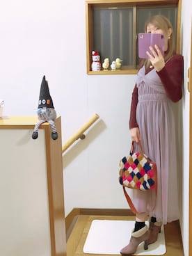 「アイテム（ブーティ）」を使った、mami太郎さん（レディース・162cm）の秋コーディネート