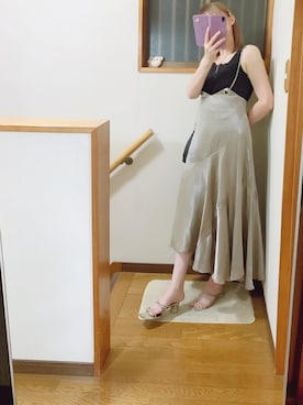 「スネーク柄」｜mami太郎さん（レディース・162cm）の夏コーディネート