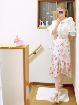 「SNIDEL（スナイデル）のアイテム」を使った、mami太郎さん（レディース・162cm）の夏コーディネート