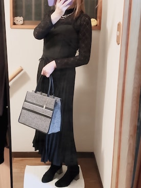 「Diosfront（ディオスフロント）のアイテム（ワンピース/ドレス）」を使った、mami太郎さん（レディース・162cm）の春コーディネート