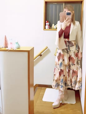 「アイテム（サンダル）」を使った、mami太郎さん（レディース・162cm）の秋コーディネート