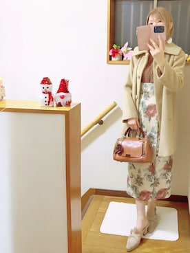 「アイテム（ピアス（両耳用））」を使った、mami太郎さん（レディース・162cm）の冬コーディネート