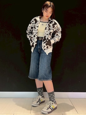 「adidas（アディダス）のアディダス オリジナルス サテン トラックトップ（トップス、その他）」を使った、Y.Wさん（レディース・159cm）の春コーディネート