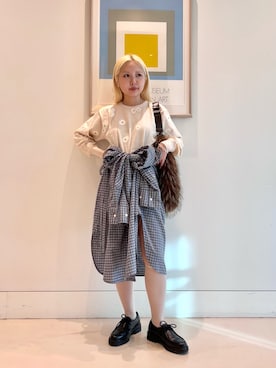 「Ray BEAMS（レイビームス）のアイテム」を使った、haruさん（レディース・152cm）の秋コーディネート
