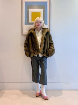 「Ray BEAMS（レイビームス）のアイテム（ジャケット/アウター）」を使った、haruさん（レディース・152cm）の冬コーディネート