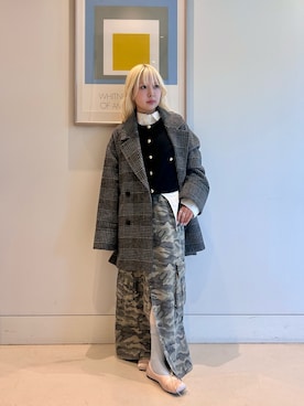 「Ray BEAMS（レイビームス）のアイテム（ジャケット/アウター）」を使った、haruさん（レディース・152cm）の冬コーディネート