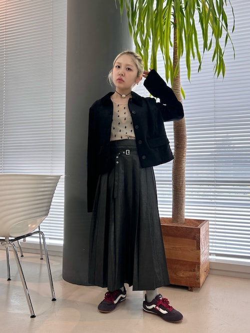 Ray BEAMS レザーライクプリーツ スカート 新品 Ray BEAMS（レイ ビームス） スカート レザーライクプリーツ スカート