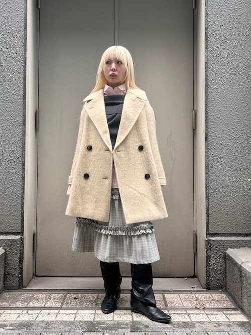 シャギー ダブル ハーフ コート（その他アウター）｜Ray BEAMS（レイ