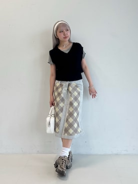 「アイテム（その他ヘアアクセサリー）」を使った、haruさん（レディース・152cm）の夏コーディネート