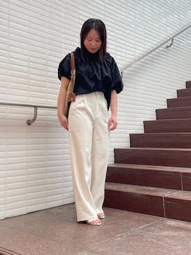 「NOLLEY’S（ノーリーズ）のアイテム」を使った、モチヅキさん（レディース・150cm）の夏コーディネート