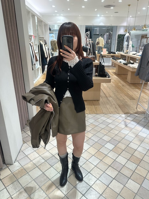 セール】【SET UPスタイルにも◎】フェイクレザーミニスカート
