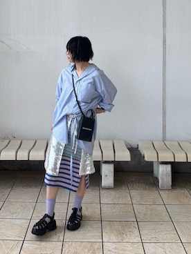 「アイテム（レッグウェア）」を使った、おかまきさん（レディース・155cm）の秋コーディネート