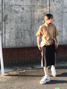 「adidasコーデ」｜おかまきさん（レディース・154cm）の秋コーディネート